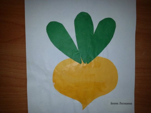 Репка. Аппликация для малышей