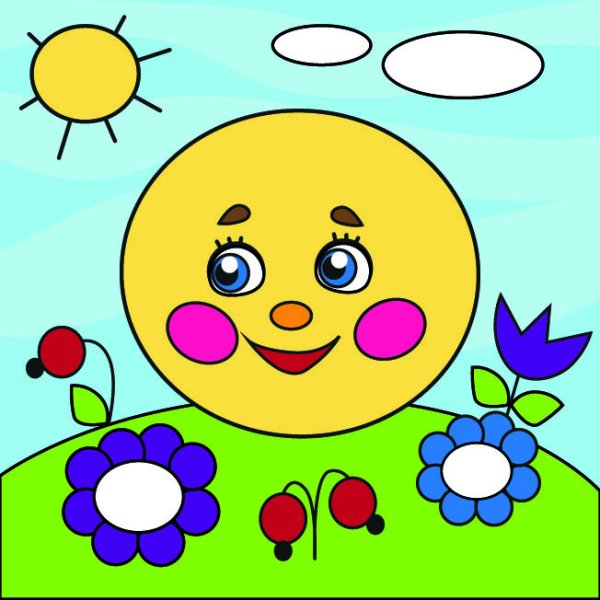 Заготовки к аппликации Колобок