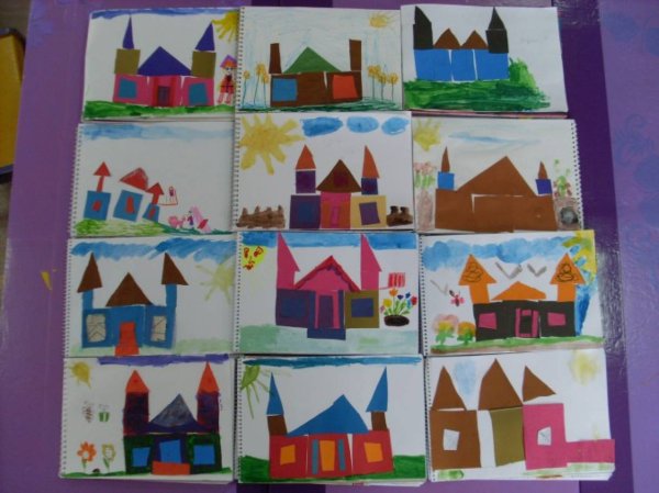 Сказочный дворец рисование в подготовительной группе