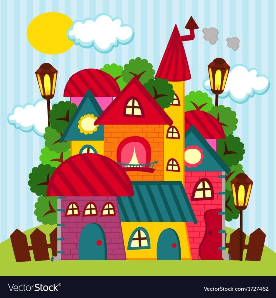 Разноцветные домики для детей