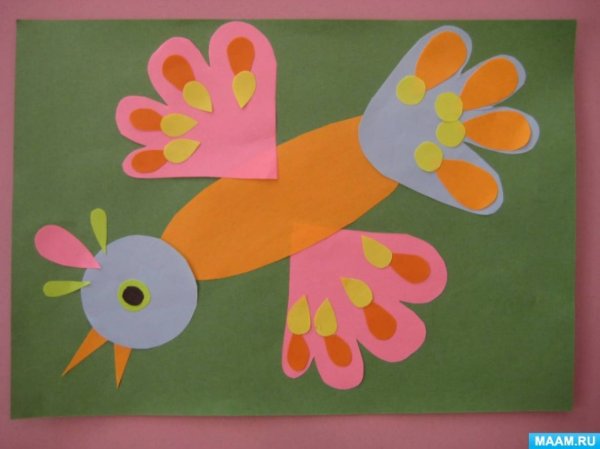 Сказочная птица аппликаци