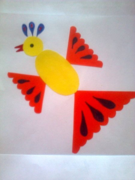 Сказочная птица Комарова аппликация