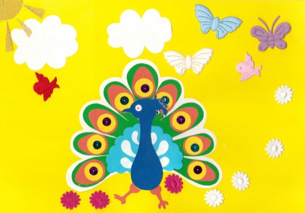 Аппликация Павлин