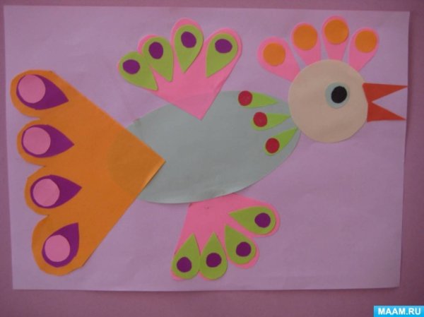 Аппликация Сказочная птица