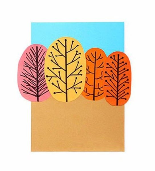 Аппликация лес