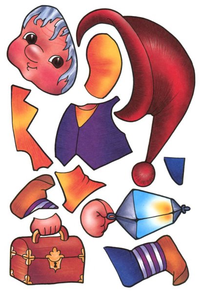 Аппликация сказочных героев из цветной бумаги