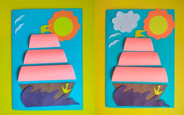 Аппликация из бумаги