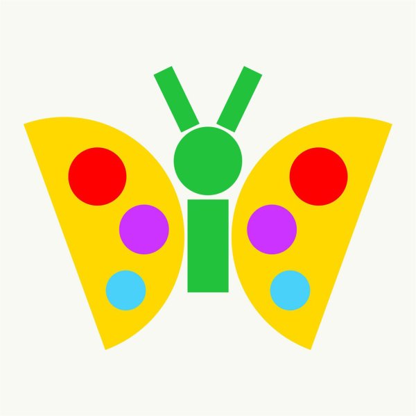 Аппликация из геометрических фигур для детей