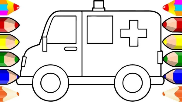 Трафарет машины скорой помощи