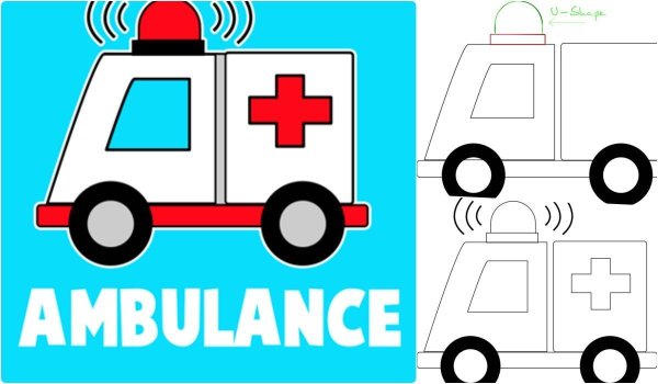 Аппликация для детей скорая