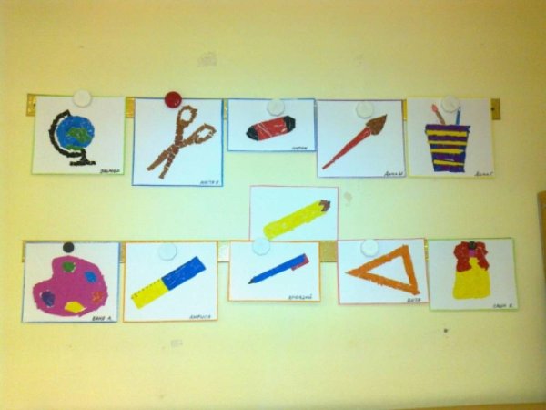 Аппликация инструменты в старшей группе