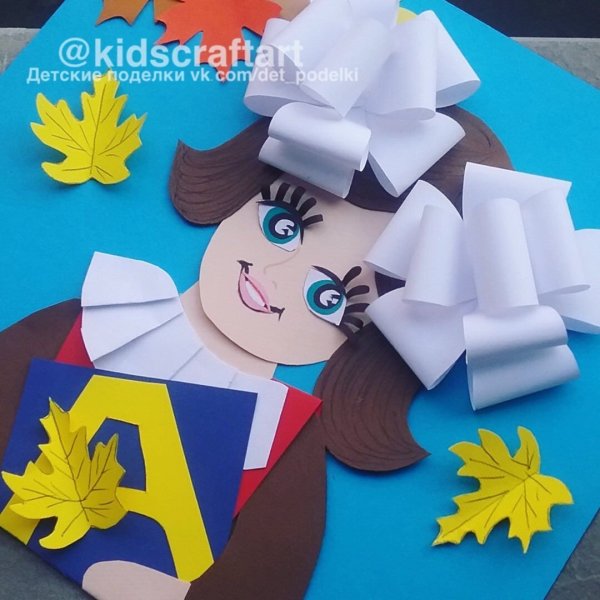 Аппликация на школьную тему