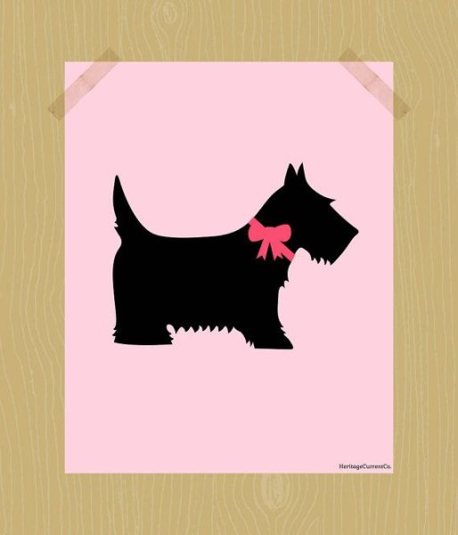 Силуэт шотландского терьера