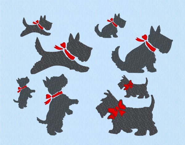 Скотч терьер вышивка крестом