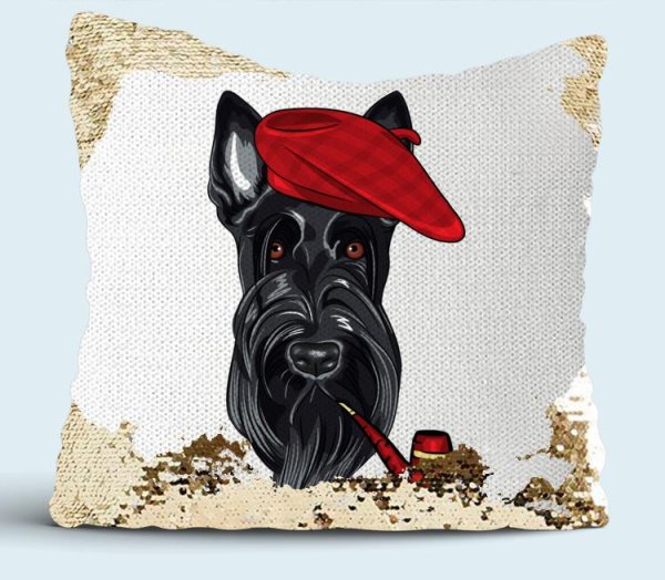 Шотландский терьер подушка