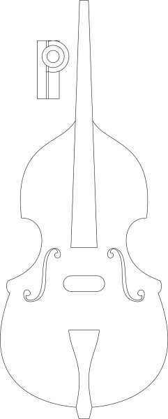 Трафарет скрипки из картона