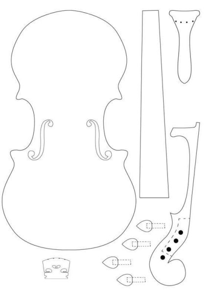 Скрипка макет