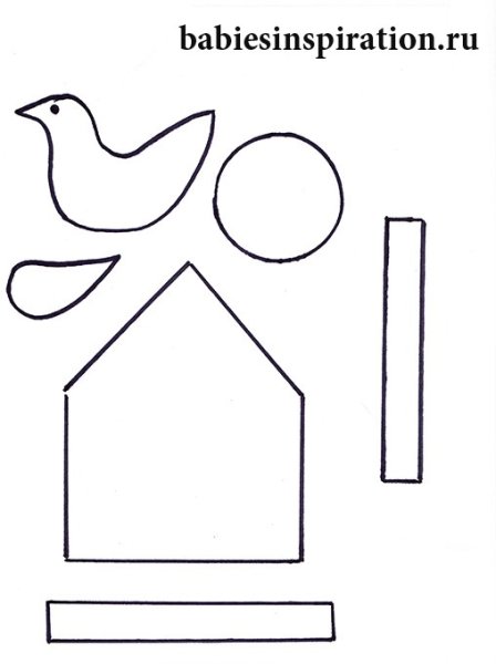 Кормушка заготовка для аппликация