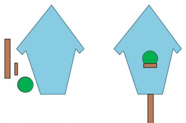 Аппликация скворечник 2 младшая группа