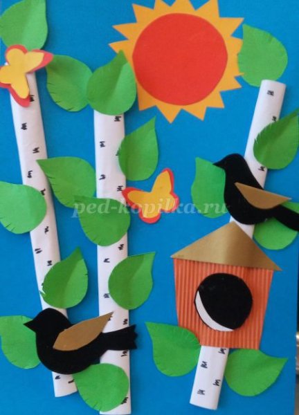 Весенняя аппликация для детей