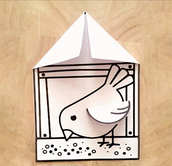 Аппликация птичка