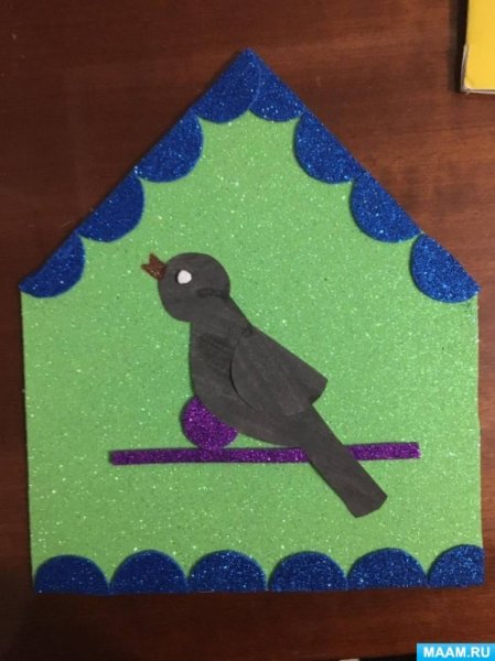 Аппликация скворечник средняя группа