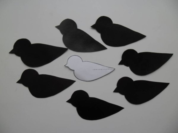 Аппликация птицы в средней группе