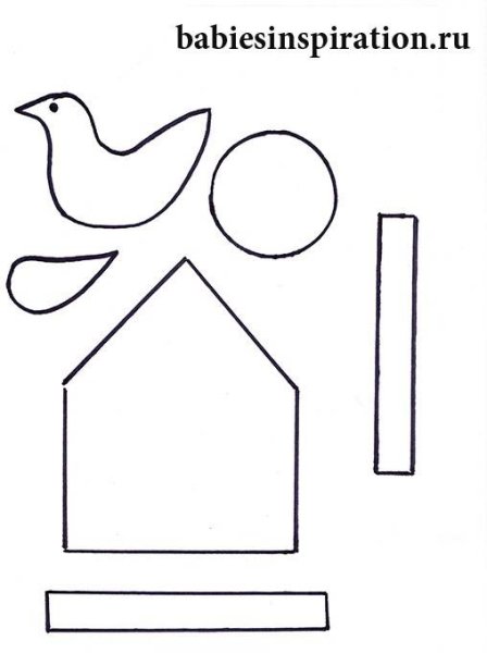 Кормушка заготовка для аппликация