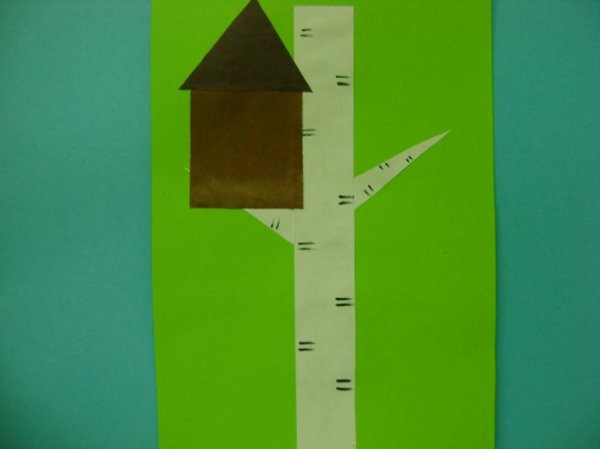 Скворечник аппликация средняя