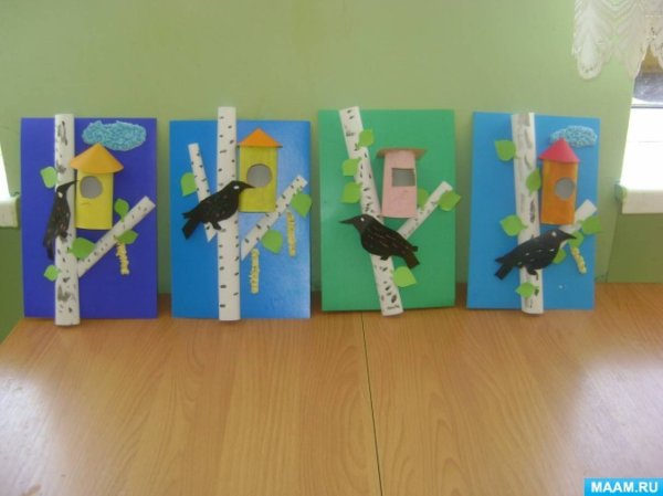 Аппликация скворечник подготовительная группа