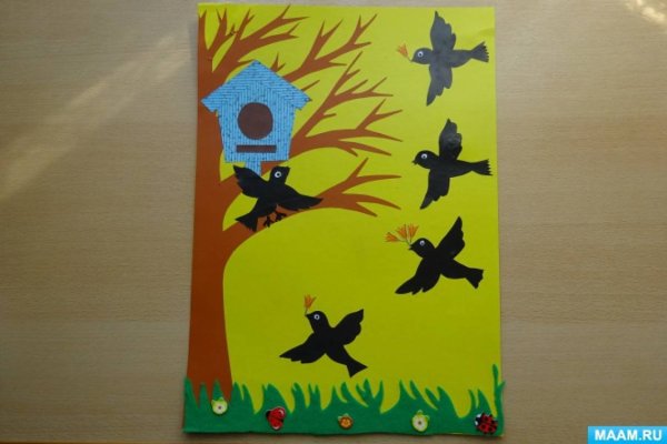 Аппликация на тему птицы