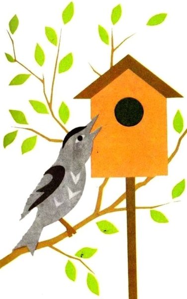 Рисование с детьми скворечник