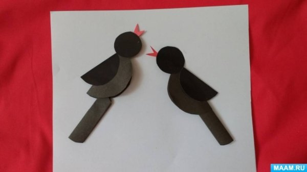 Птичка аппликация в средней группе объемная