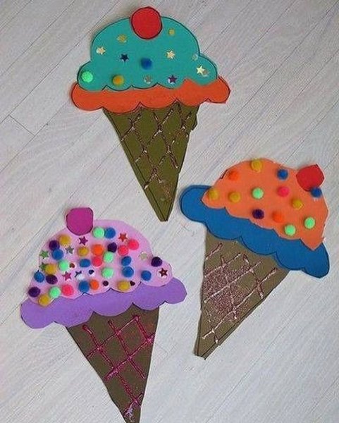 Поделка мороженое из бумаги