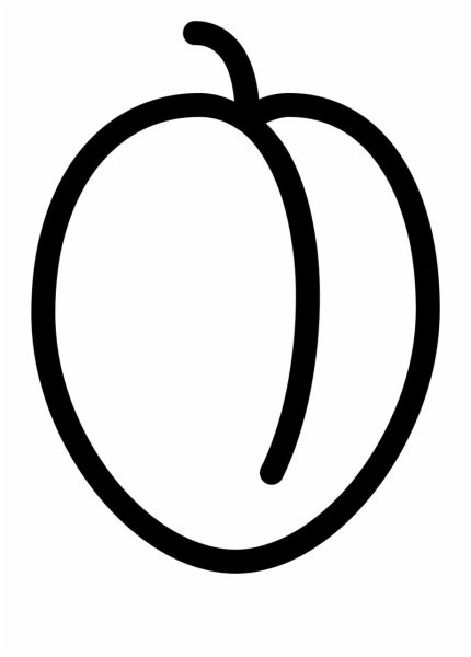 Слива раскраска для детей