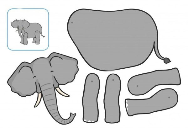 Аппликация слон