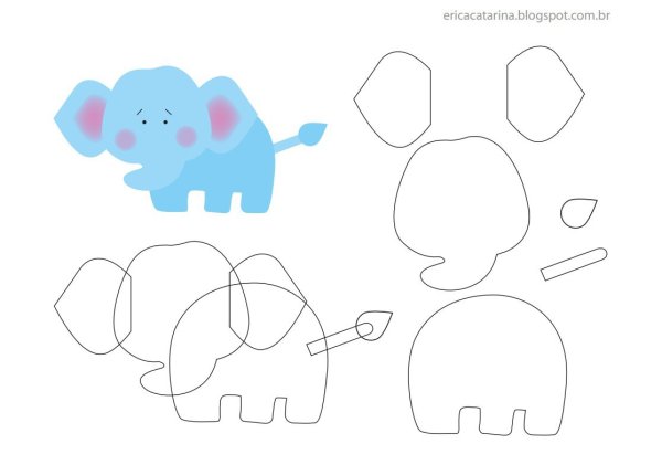 Шаблоны для детских аппликаций