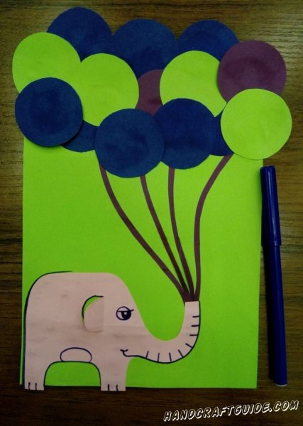 Аппликация слон