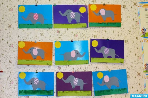 Аппликация слон в подготовительной группе