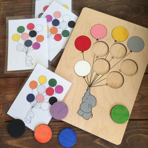 Аппликация Слоник с шариками