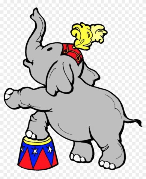 Слон в цирке рисунок