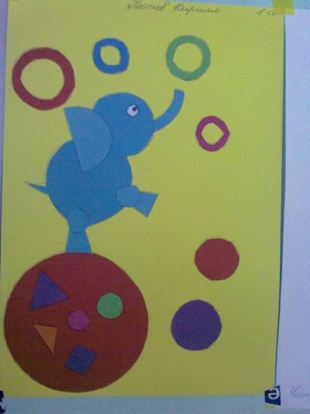 Аппликация из геометрических фигур