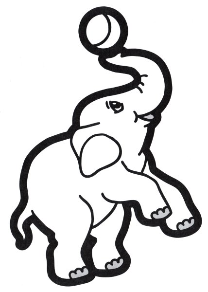 Слон раскраска