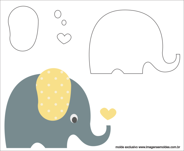 Аппликация Слоник