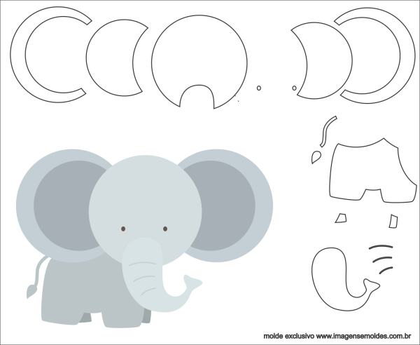 Слон аппликация для детей