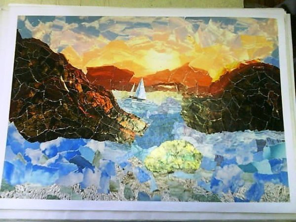 Аппликация пейзаж