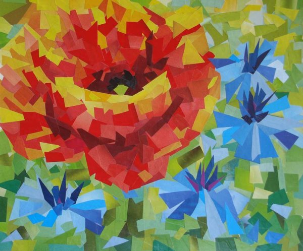 Мозаика из цветной бумаги для детей