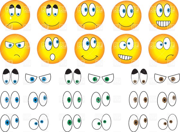 Смайлики глаза для поделок