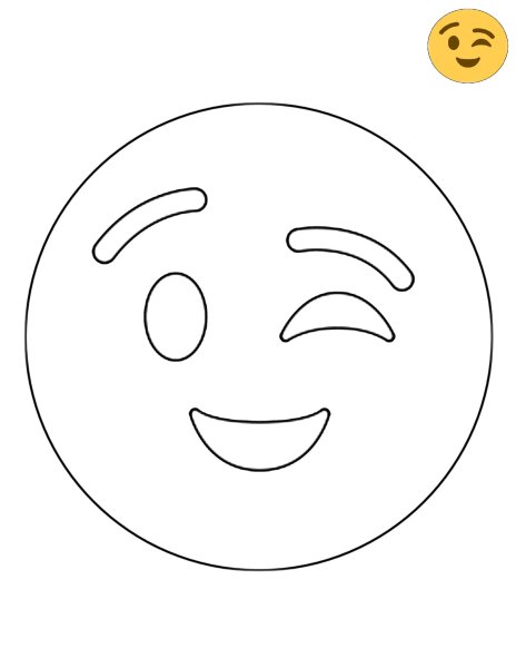 Смайлик раскраска для детей