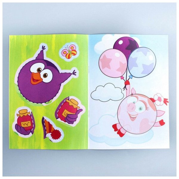 Смешарики аппликация из бумаги